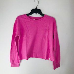Treasure and Bond Nordstrom Pink Crayon Crop Pullover Sweatshirt Women's XL